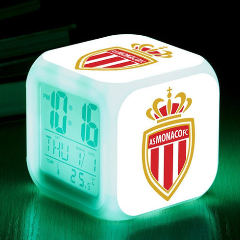 réveil alarme led football cadeau enfant homme fan AS MONACO FC